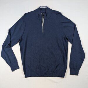 Johnnie-O Desmond Plaited Cotton Blend 1/4 Zip Sweater